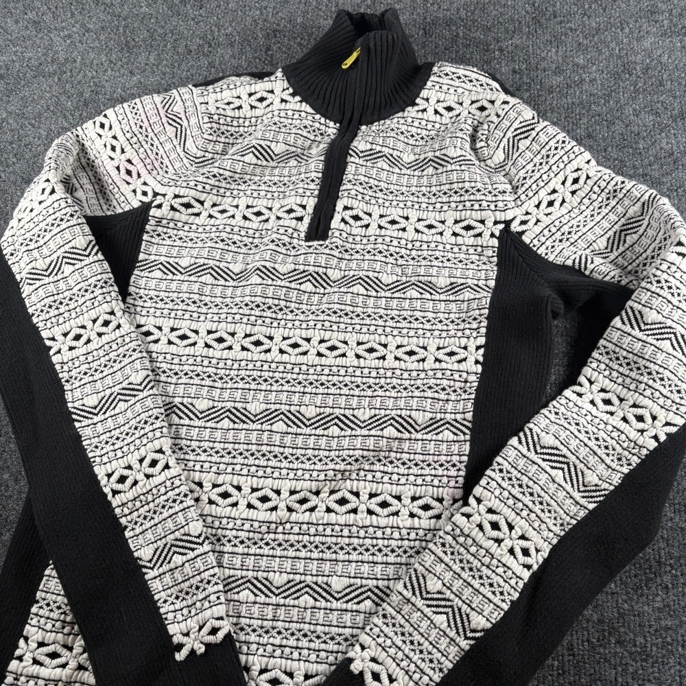 SKYR Womens Size L  Aztec Geometric Quarter‎ Zip knit pullover sweater